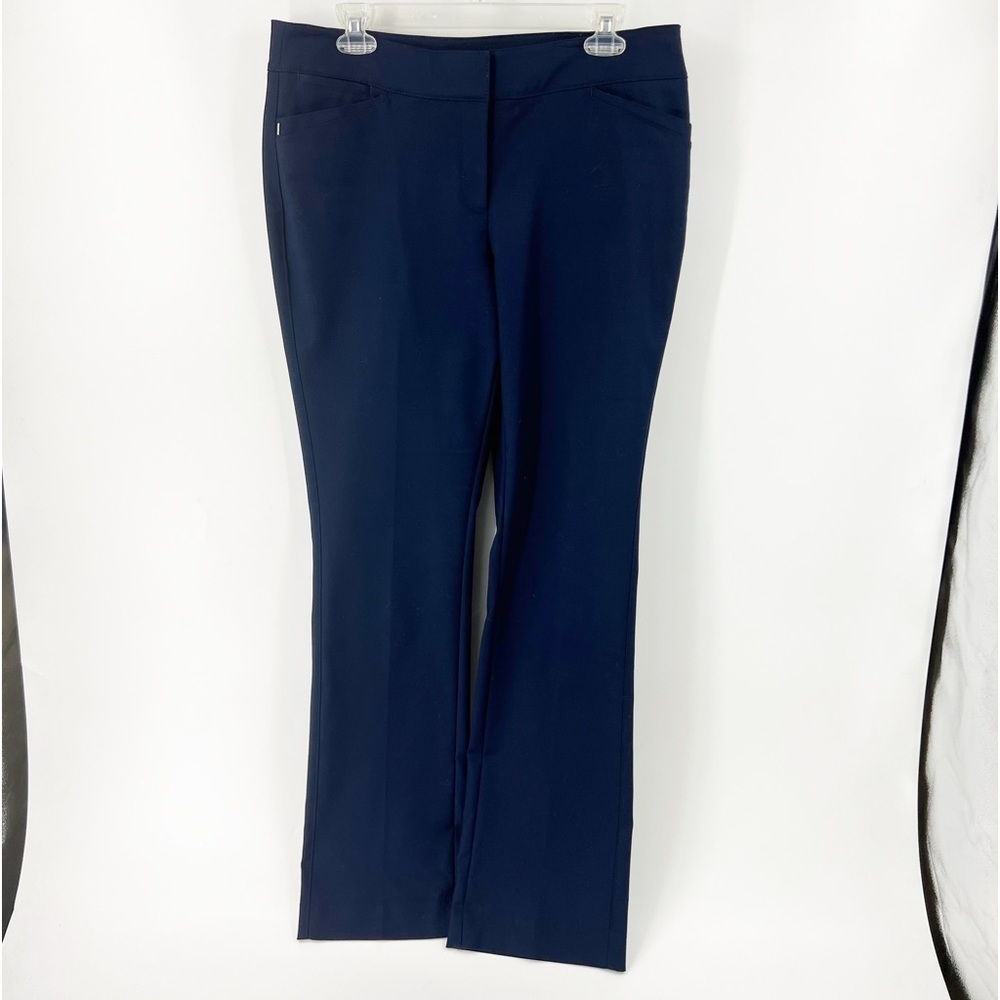 ✅‎ WHBM CONTOUR PERFECT FORM BOOTCUT NAVY TROUSER SIZE 10 L